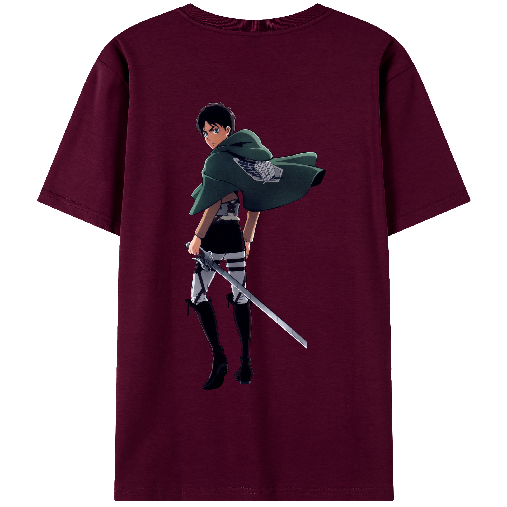 （画像用） 進撃の巨人 エレン･イェーガー Attack on Titan Eren Jäger レディース半袖Tシャツ(バックプリント)